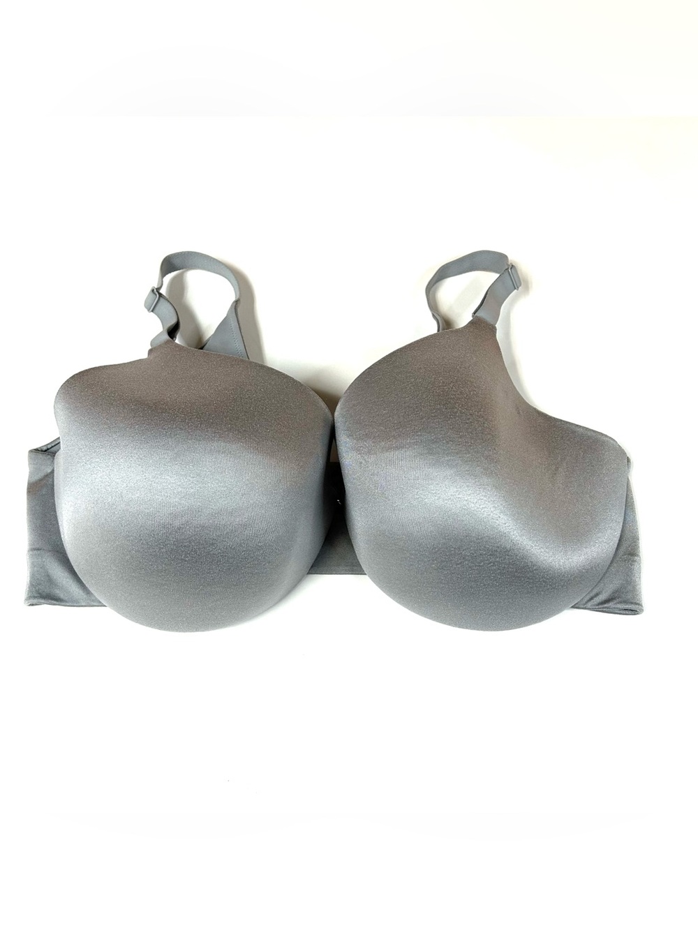 Cacique 42DDD 42F Back Smoother Lightly Lined Full Coverage Bra Silver Gray 0006